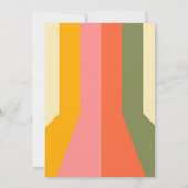 Retro 60s 70s Groovy Stripes Vrijgezellenfeest Kaart (Achterkant)