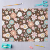 Retro 60s 70s Hippie Floral Daisy Decoupage Tissue Tissuepapier (Craft)