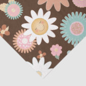 Retro 60s 70s Hippie Floral Daisy Decoupage Tissue Tissuepapier (Detail)