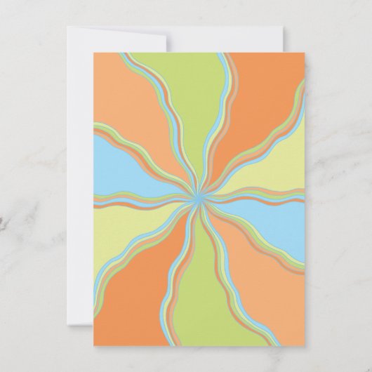 Retro 60's 70's Hippie Groovy Party Kaart (Achterkant)