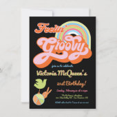 Retro 60's 70's Hippie Groovy Party Kaart (Voorkant)