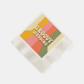 Retro 60s 70s Hippie Groovy Stripes Bruiloft Servet (Hoek)