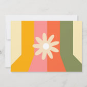 Retro 60s 70s Hippie Groovy Stripes Dank je kaart (Achterkant)