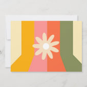 Retro 60s 70s Hippie Groovy Stripes RSVP-kaarten Kaart (Achterkant)