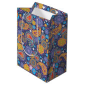 Retro 60s 70s Hippie Paisley Pattern Medium Cadeauzakje (Achterkant Gekanteld)