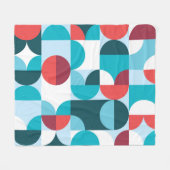 Retro 60's 70's minimalistisch patroon fleece deken (Voorkant (Horizontaal))