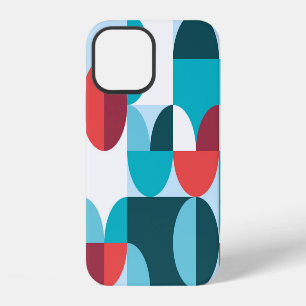 Retro 60's 70's minimalistisch patroon iPhone 12 hoesje
