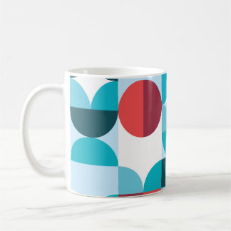 Retro 60's 70's minimalistisch patroon koffiemok