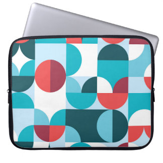 Retro 60's 70's minimalistisch patroon laptop sleeve