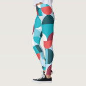 Retro 60's 70's minimalistisch patroon leggings (Links)