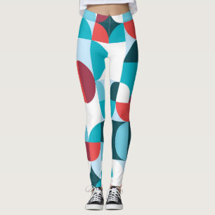 Retro 60's 70's minimalistisch patroon leggings