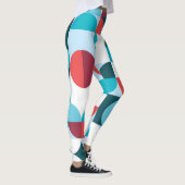 Retro 60's 70's minimalistisch patroon leggings (Rechts)