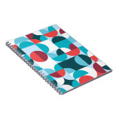 Retro 60's 70's minimalistisch patroon notitieboek (Rechterzijde)