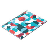 Retro 60's 70's minimalistisch patroon notitieboek (Linkerzijde)