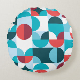 Retro 60's 70's minimalistisch patroon rond kussen