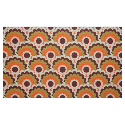 Retro 60s 70s Mod fabric Scallop Stof (Fat Quarter)