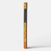 Retro 60s/70s Oranje en Olijfgroene Floral Case-Mate iPhone Case (Achterkant / Links)