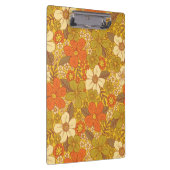 Retro 60s/70s Oranje en Olijfgroene Floral Klembord (Rechts)