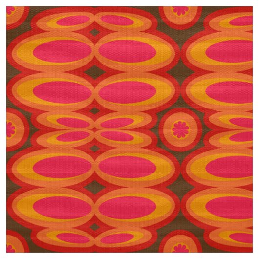Retro 60s 70s patroon gestileerde stof (Swatch)