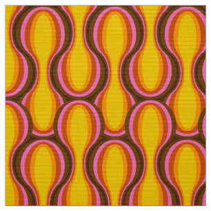 Retro 60s 70s patroon gestileerde stof