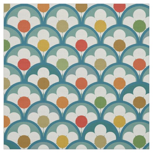 Retro 60s 70s patroon gestileerde stof (Swatch)