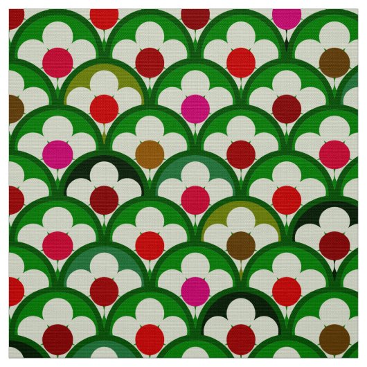 Retro 60s 70s patroon gestileerde stof (Swatch)