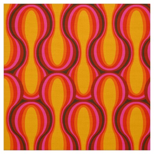 Retro 60s 70s patroon gestileerde stof (Swatch)