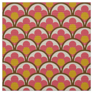 Retro 60s 70s patroon gestileerde stof