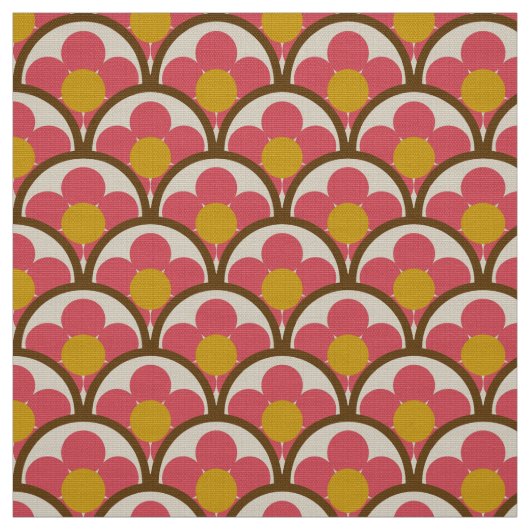 Retro 60s 70s patroon gestileerde stof (Swatch)