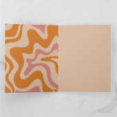Retro 60s 70s Psychedelic Swirls Oranje roze Kaart (Binnen)