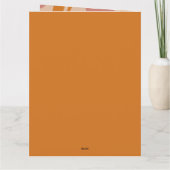 Retro 60s 70s Psychedelic Swirls Oranje roze Kaart (Achterkant)