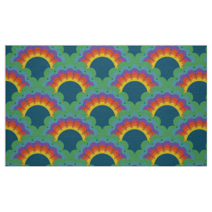 retro 60s 70s scalppatroonstof stof