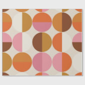 Retro 60s-70s stijl met een regenbooghippiezon in cadeaupapier (Vlak)