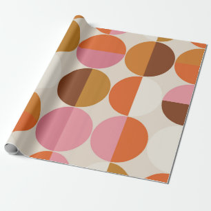 Retro 60s-70s stijl met een regenbooghippiezon in cadeaupapier