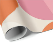 Retro 60s-70s stijl met een regenbooghippiezon in cadeaupapier (Rol Hoek)