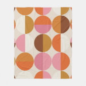 Retro 60s-70s stijl met een regenbooghippiezon in fleece deken (Voorkant)