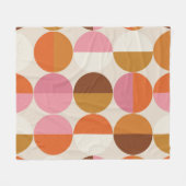 Retro 60s-70s stijl met een regenbooghippiezon in fleece deken (Voorkant (Horizontaal))