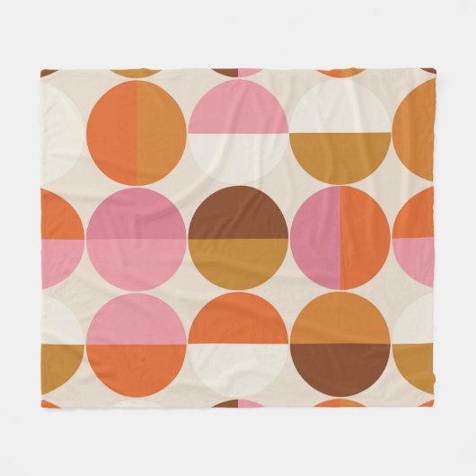 Retro 60s-70s stijl met een regenbooghippiezon in fleece deken (Voorkant (Horizontaal))