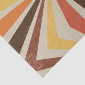 Retro 60s 70s Sunburst Striped Geometric Pattern Tissuepapier (Detail)