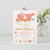 Retro 60's 70's verpleegkundig Afstuderen Kaart (Staand voorkant)