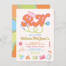 Retro 60's 70's verpleegkundig Afstuderen