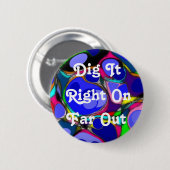 Retro 60's Abstracte Button (Voorkant /achterkant)