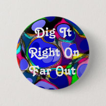 Retro 60's Abstracte Button