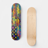 Retro 60's Amerikaanse vlag psychedelische kunst Persoonlijk Skateboard (Voorkant)