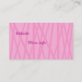 Retro 60s Baby Roze hairdressers Visitekaartje (Achterkant)