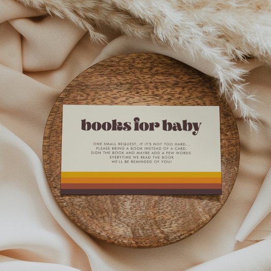 Retro 60s  Baby shower Boek Aanvraag Kaart