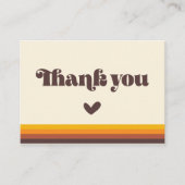 Retro 60s  Bedankt Pakket Invoegen Kaart Visitekaartje (Voorkant)