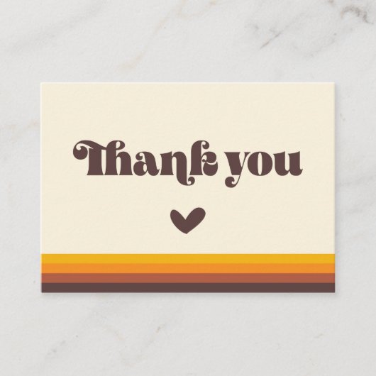 Retro 60s  Bedankt Pakket Invoegen Kaart Visitekaartje (Voorkant)