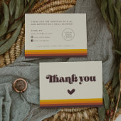 Retro 60s  Bedankt Pakket Invoegen Kaart Visitekaartje