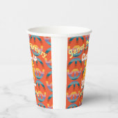 Retro 60's Cheers to 70 Years gepersonaliseerd Papieren Bekers (Rechts)